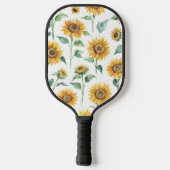 Zonnebloempatroon Waterverf Pickleball Paddle (Achterkant)