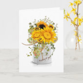 zonnebloempel in toiletpapier kaart (Gele Bloem)