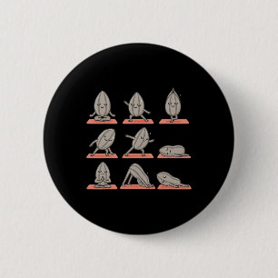 Zonnebloempit die Yoga Vegan Kawaii Zen doet Ronde Button 5,7 Cm