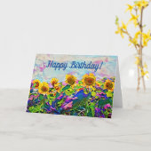 Zonnebloempitekaart Kaart (Gele Bloem)