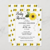 Zonnebloempitten Baby shower Kaart (Voorkant / Achterkant)