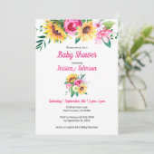 Zonnebloempitten Baby shower Kaart (Staand voorkant)