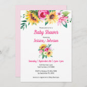 Zonnebloempitten Baby shower Kaart (Voorkant / Achterkant)