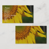 Zonnebloempitten Bloem Fotografie Visitekaartje (Voorkant / Achterkant)
