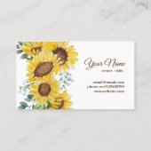 zonnebloempitten, boutique visitekaartje (Achterkant)