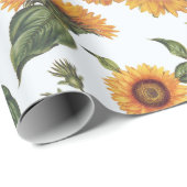  zonnebloempitten cadeaupapier (Rol Hoek)