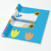 Zonnebloempitten Cadeaupapier (Uitgerold)