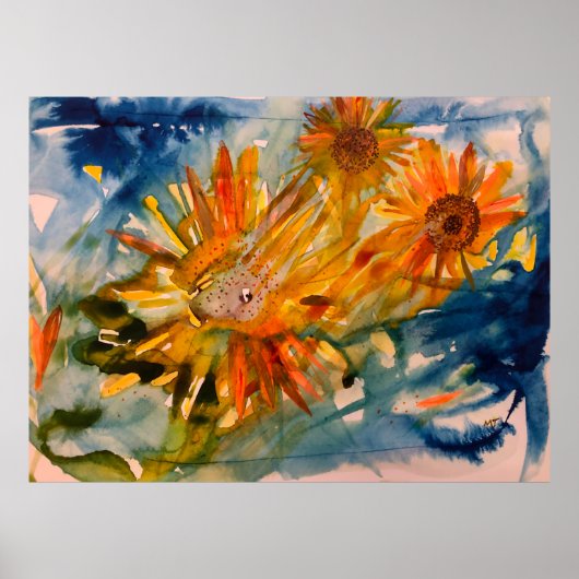 zonnebloempitten canvas poster (Voorkant)