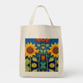 zonnebloempitten Canvas tas (Achterkant)