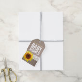 Zonnebloempitten en Baby shower met haken Cadeaulabel (Met Touw)