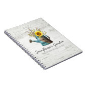 Zonnebloempitten en hout notitieboek (Rechterzijde)