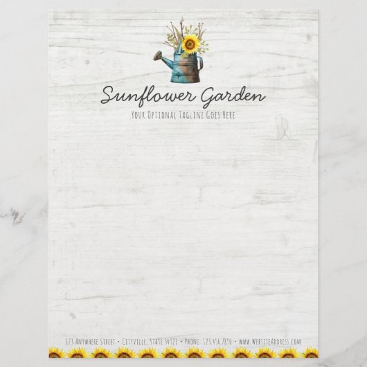 Zonnebloempitten en hout persoonlijk briefhoofd (Voorkant)