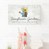 Zonnebloempitten en  hout spandoek (Insitu)