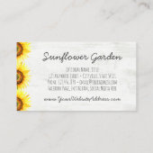 Zonnebloempitten en  hout visitekaartje (Achterkant)