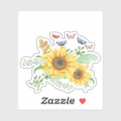 zonnebloempitten sticker (Vel)