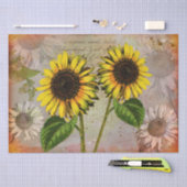  zonnebloempitten tissuepapier (Craft)