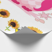 Zonnebloempitten van meel van beemsteen cadeaupapier (Hoek)