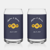 zonnebloempitten voor bruiloften blikvorm glas (Voorkant)