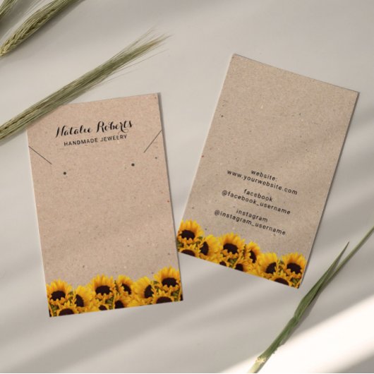 zonnebloempitten voor het oormerken van Ketting Visitekaartje