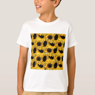 zonnebloempitten zwemmen duikboten natuur geel t-shirt