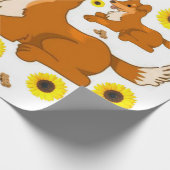 Zonnebloempittenpapier Cadeaupapier (Hoek)