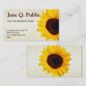 zonnebloempjes met visitekaartjes (Voorkant / Achterkant)