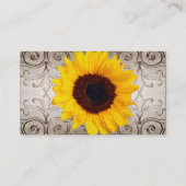  zonnebloempjes met visitekaartjes (Achterkant)