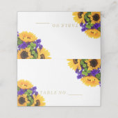 Zonnebloemplaatskaarten (Buitenkant ongevouwen)