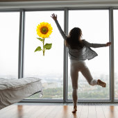 Zonnebloemplade Raamsticker