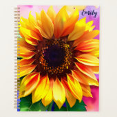 Zonnebloemplanner met aangepaste naam planner (Voorkant)