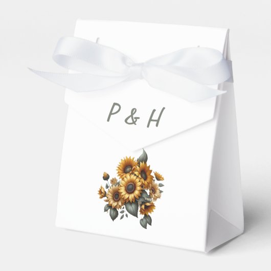 Zonnebloempleister Bedankdoosjes (Voorkant Zijde)