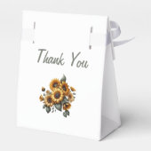Zonnebloempleister Bedankdoosjes (Achterkant)
