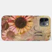  zonnebloemponmonogram Hoesje-Mate iPhone Case (Achterkant (horizontaal))