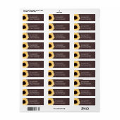 Zonnebloempracht | Retouradres Etiket (Full Sheet)
