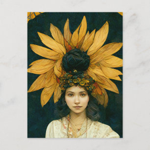 Zonnebloemprinses Slava Briefkaart