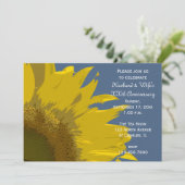 Zonnebloemprint Huwelijksjubileumfeest Kaart (Staand voorkant)