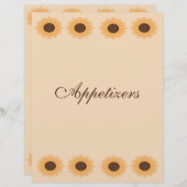 Zonnebloemrand Multomappen Pagina's invullen (Voorkant / Achterkant)