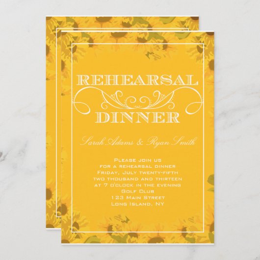 Zonnebloemrepetitie Innodiging Kaart (Voorkant / Achterkant)