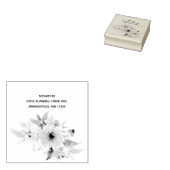 Zonnebloemretour Adres Rubber Stempel (Gestempeld)