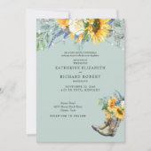 Zonnebloemroze laarzen kaart (Voorkant)