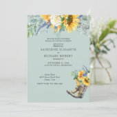 Zonnebloemroze laarzen kaart (Staand voorkant)