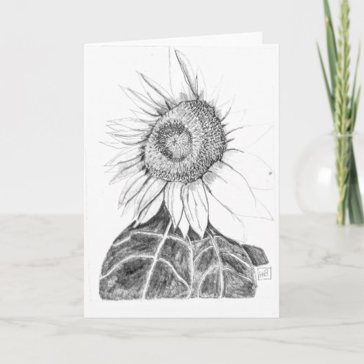 Zonnebloemschets Kaart (Voorkant)