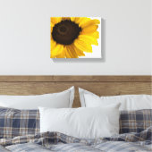 Zonnebloemschilderij sluiten canvas afdruk (Insitu (Slaapkamer))