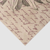 Zonnebloemscript Ephemera-ontkoppeling Tissuepapier (Detail)