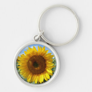 Zonnebloemsleutelring Sleutelhanger