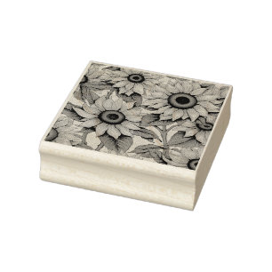 Zonnebloemstempel Rubberstempel