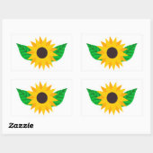 Zonnebloemsticker Rechthoekige Sticker (Vel)