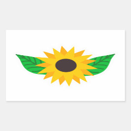 Zonnebloemsticker Rechthoekige Sticker