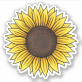 Zonnebloemsticker Sticker (Voorkant)