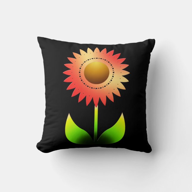 Zonnebloemstijl Sierkussen II (Voorkant)